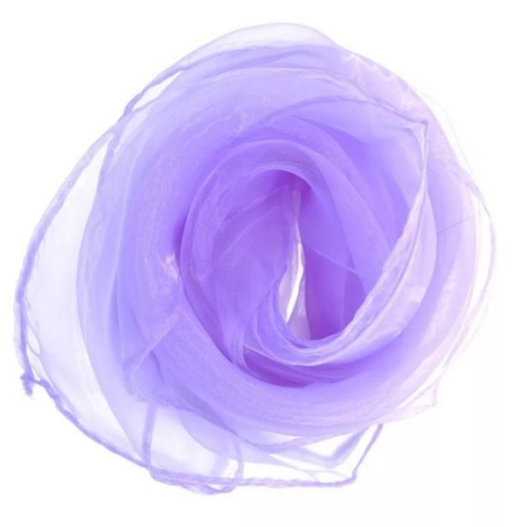 Lavender Pinup Nylon chiffon head scarf rockabilly - Picture 2 of 2